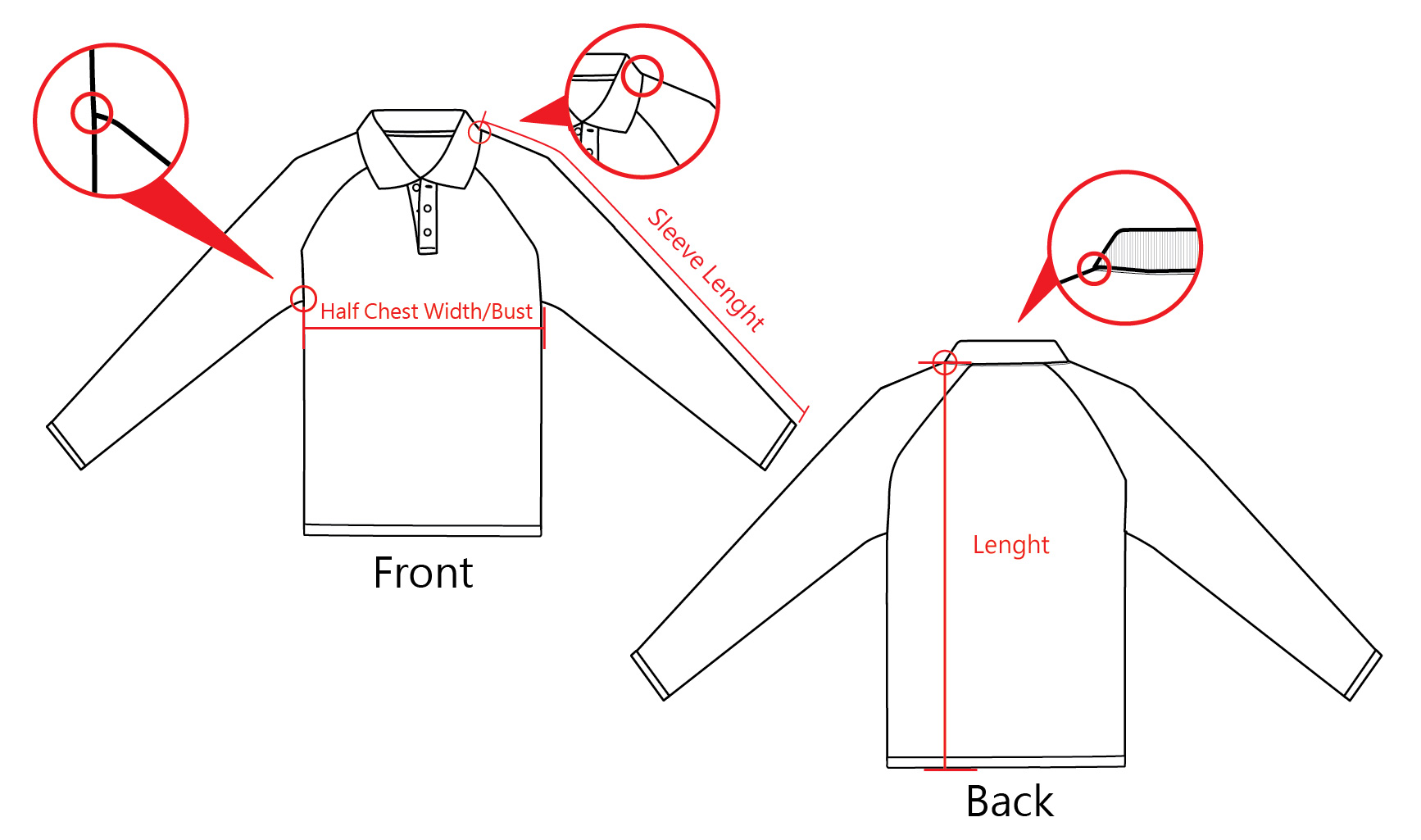 PT-07 Custom Raglan Polo Shirt (Long-sleeved) - Customised POLO SHIRTS ...